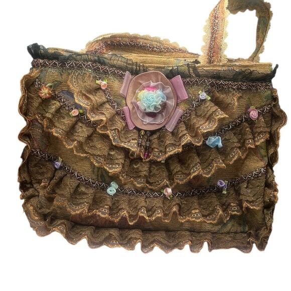 Mountain Mamas Lace and Brocade Boho Handbag NWT - Picture 6 of 7